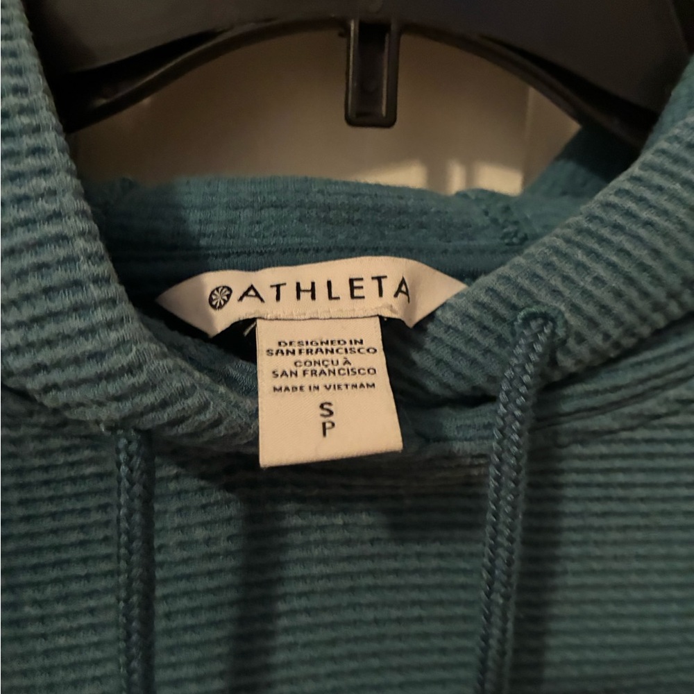 Athleta Teal Waffle Hoodie - Picture 3 of 3